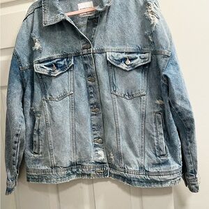 Celebrity Pink Light Blue Denim Jacket